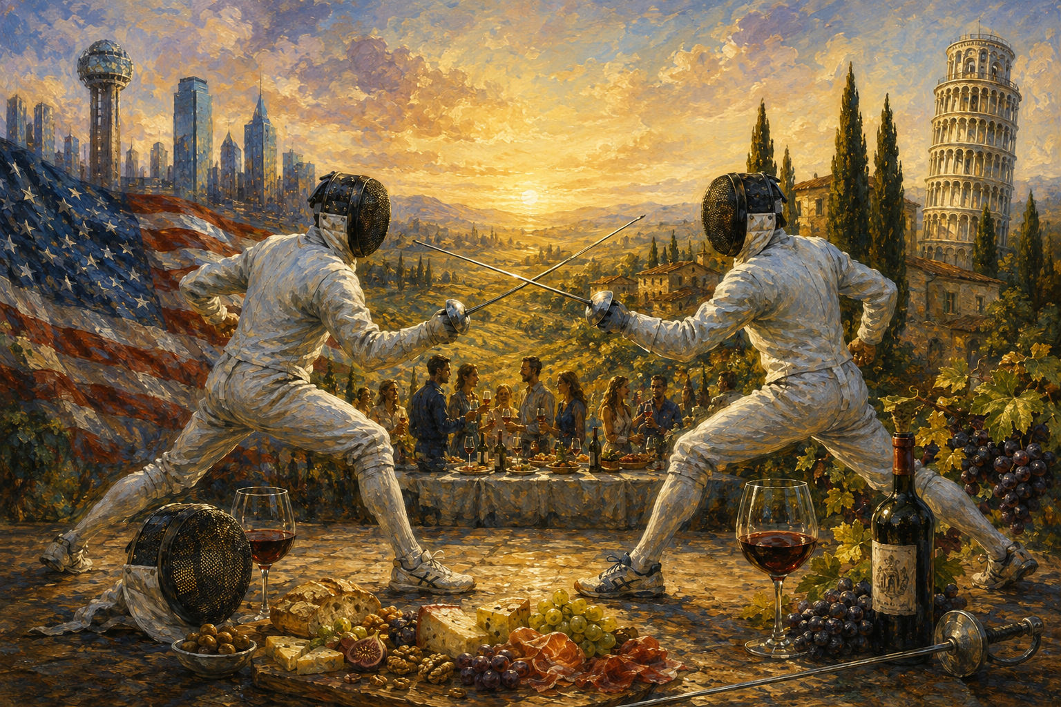 Da Dallas alla Toscana: Fencing & Fine Wine in pedana a Navacchio con Matteo Tagliariol